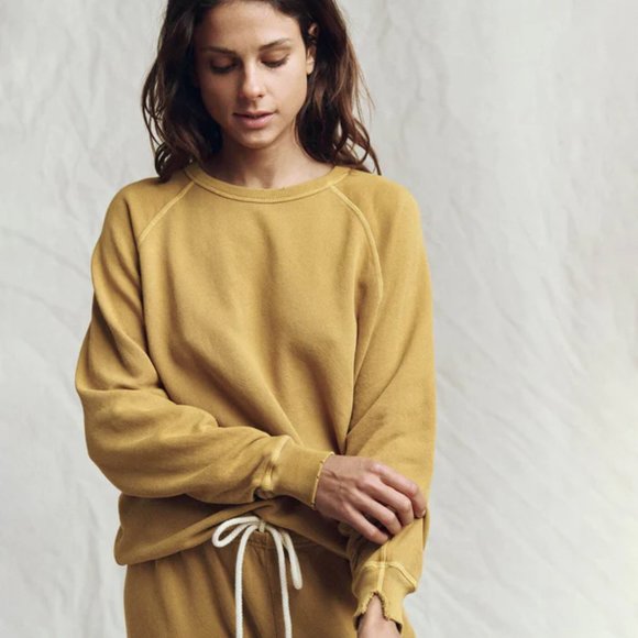 THE GREAT. Tops - The GREAT. College Sweatshirt Mustard Yellow Crewneck Size XS Oversized
